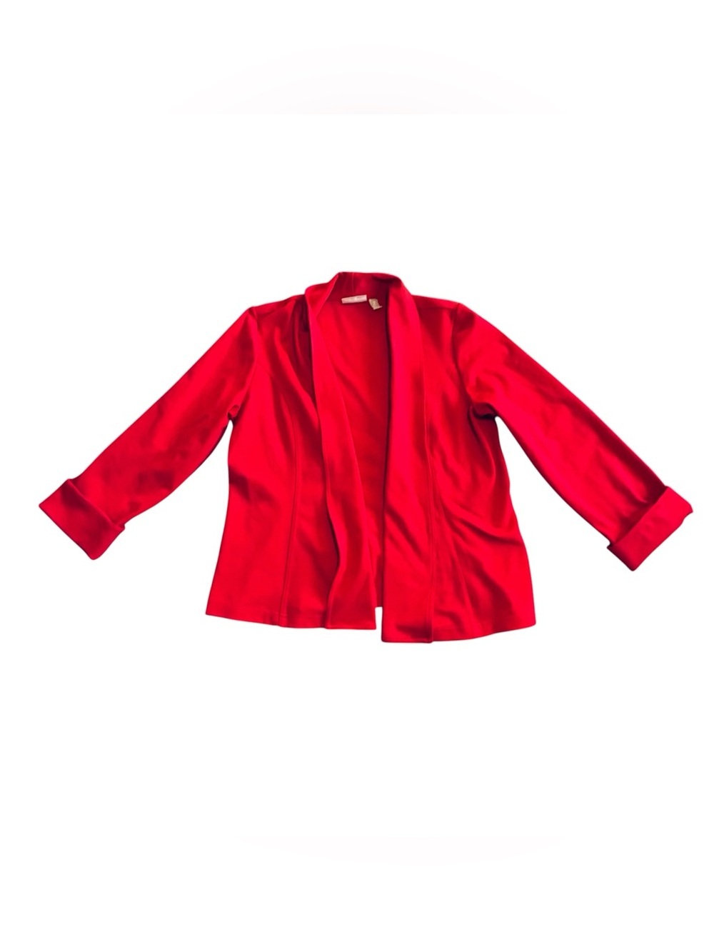 Chico's Red Open-Front Blazer Jacket